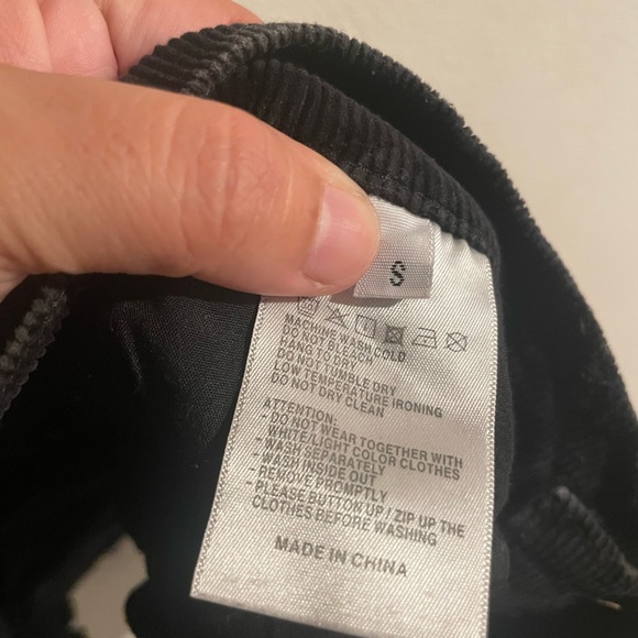 Brandy Melville Black Corduroy Skirt Size Small‎ - Picture 3 of 5